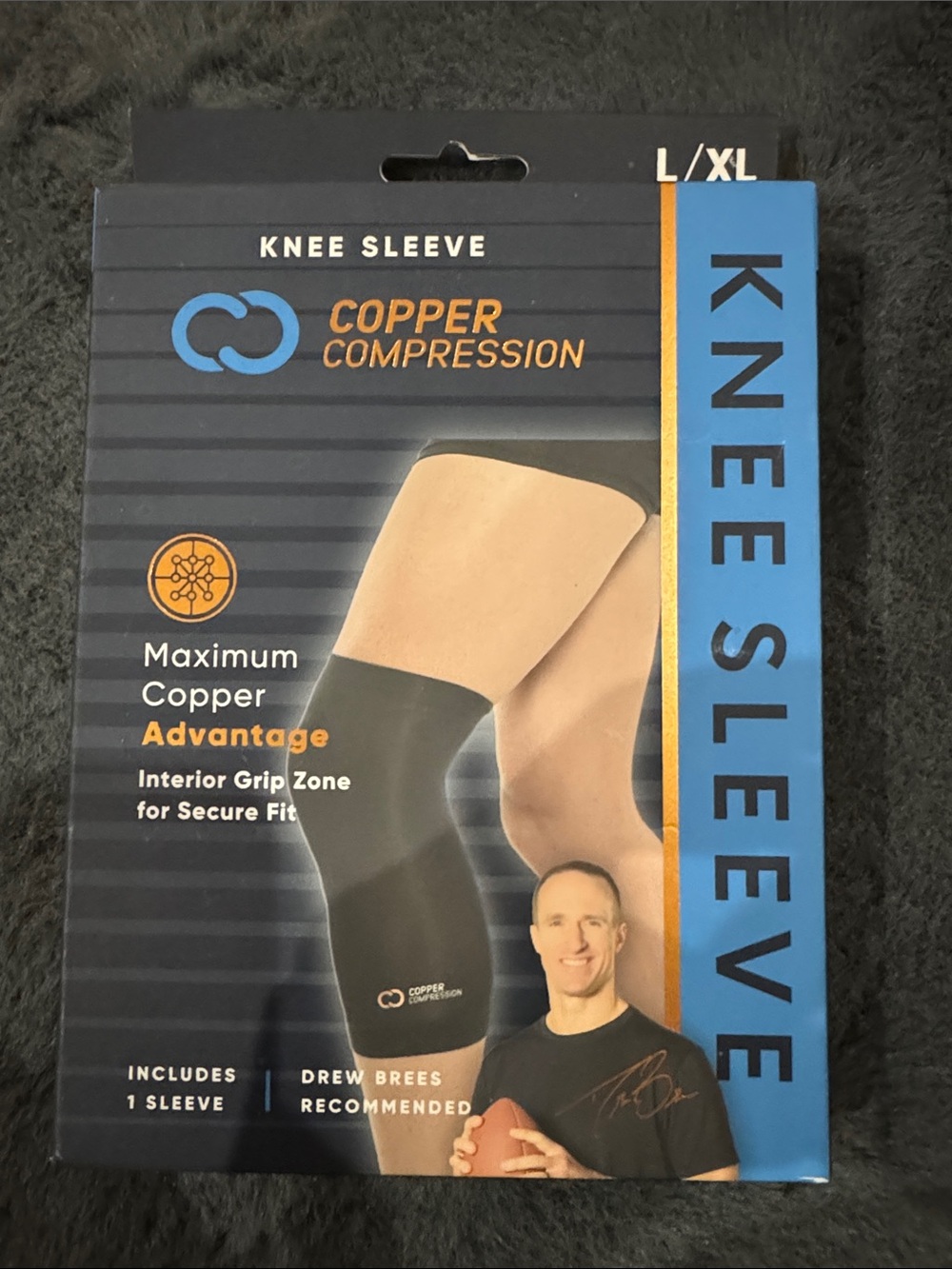 Copper compression knee sleeve